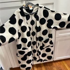 Farm RIO- Black and White Polka Dot Cardigan-Jacket